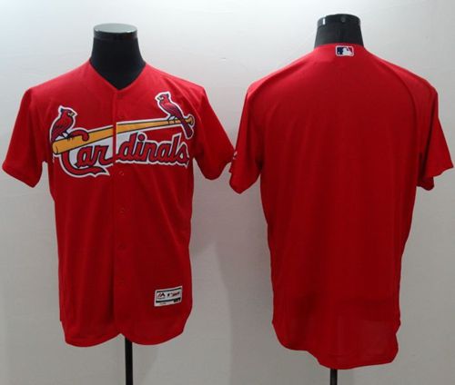Cardinals Blank Red Flexbase Authentic Collection Stitched MLB Jersey - Click Image to Close